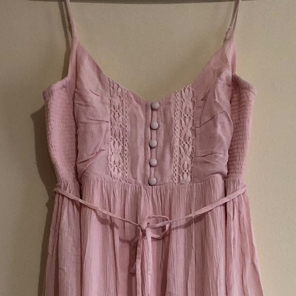 Motherhood Maternity Dresses & Skirts - Women's Pink Lace Maxi